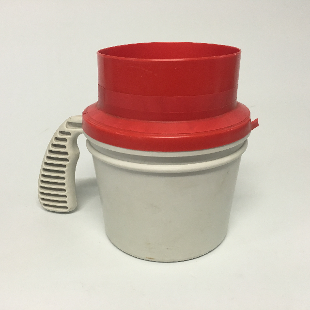 COLLECTION BOX, Red White Plastic